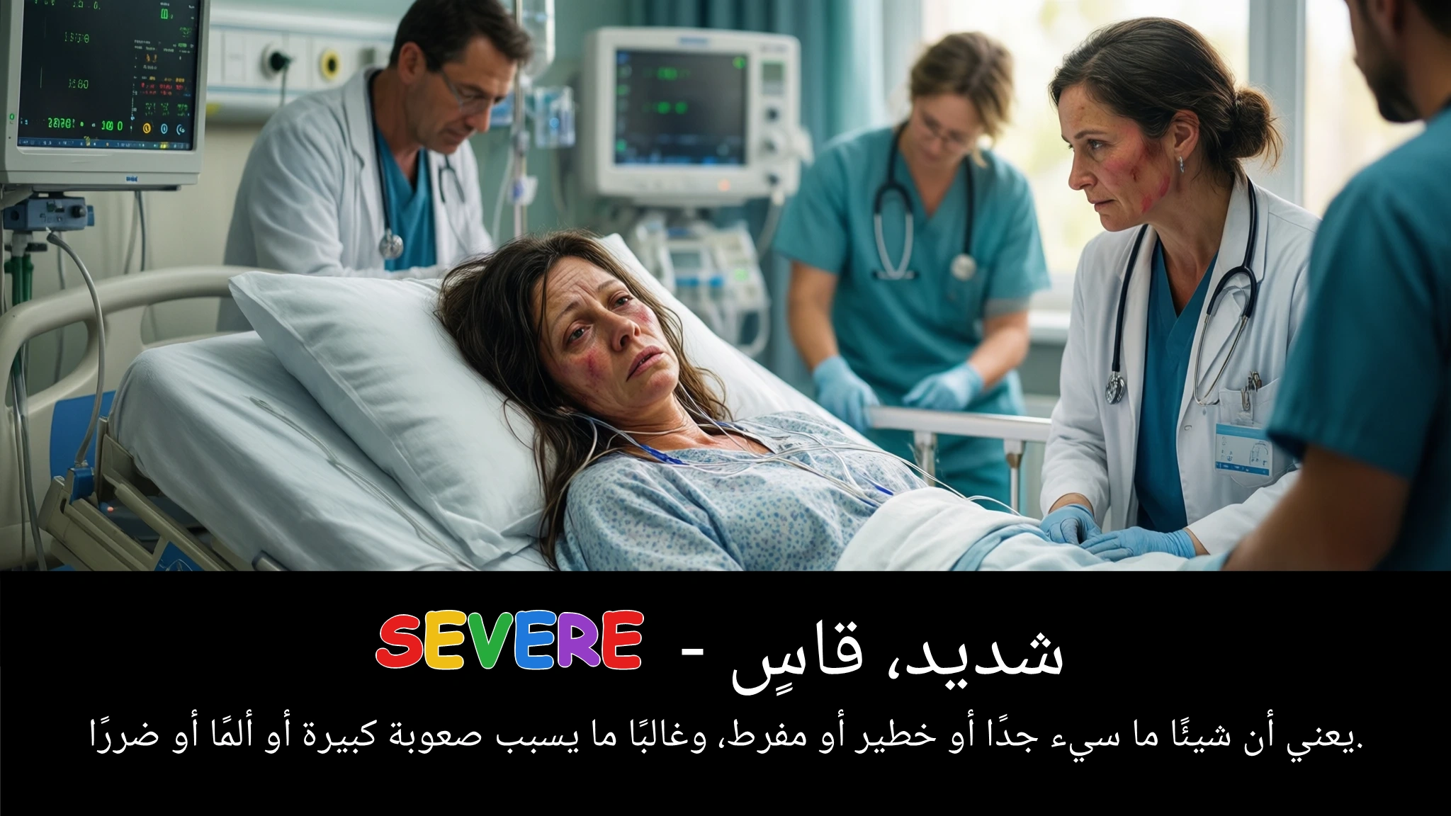 Arabic Illustration for severe
